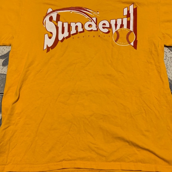 VTG Sundevils Softball Double-Sided Spellout Tee L - Picture 2 of 7